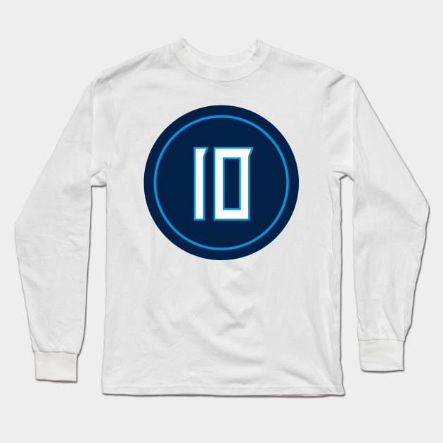 Adam Humphries Number 10 Jersey Tennessee Titans Inspired Long Sleeve T-Shirt by naesha stores